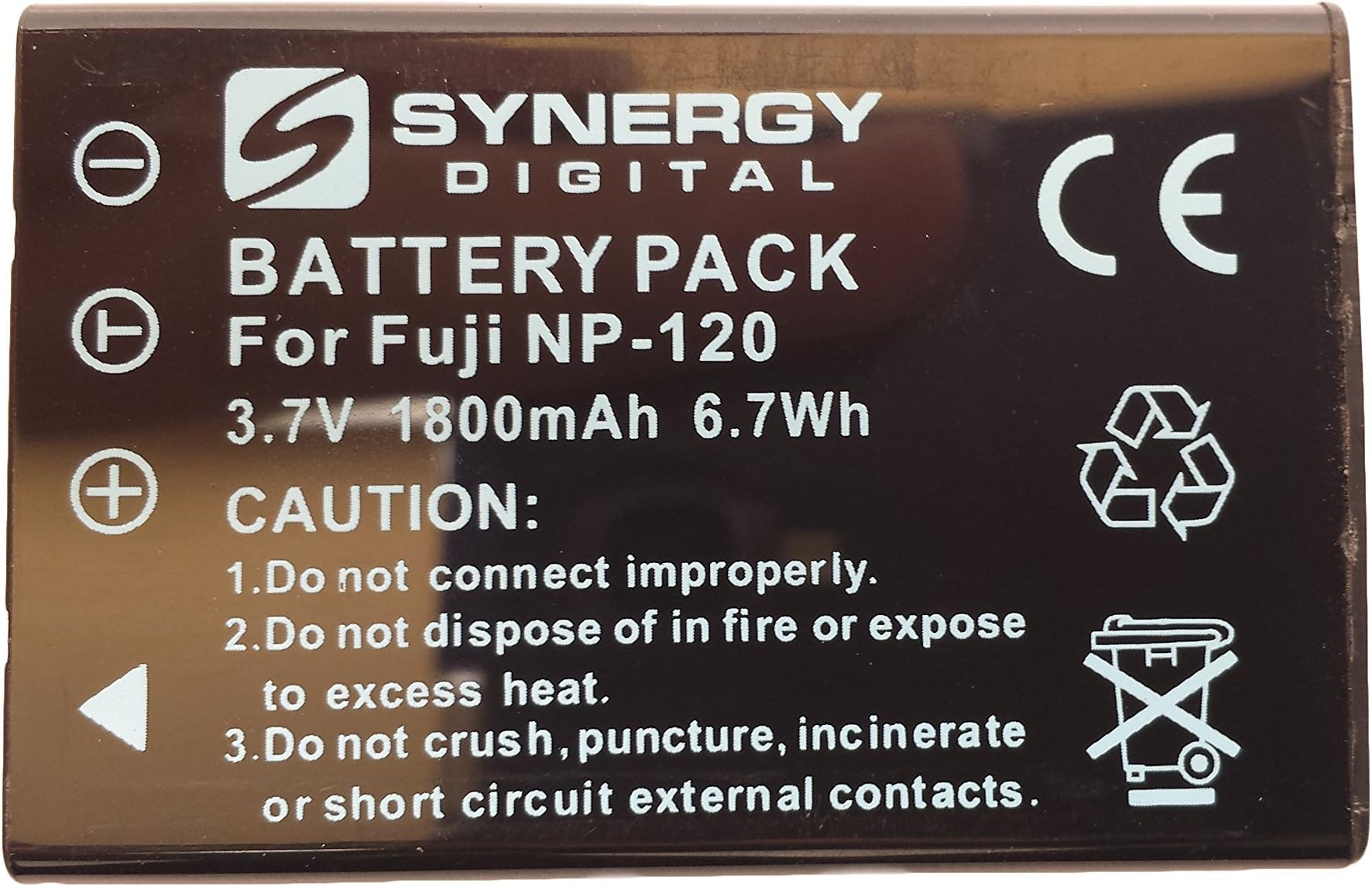 Synergy Digital Camera Battery, Works with Pentax Optio 550 Digital Camera, (li-ion, 3.7V, 1800 mAh) Ultra Hi-Capacity, Compatible with Fuji NP-120 Battery
