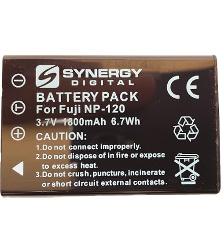 DSTE 2er Pack Ersatzakku Für Fujifilm NP-120 – 2300 MAh, 3,6 V, Kompatibel Mit FinePix 603, F10, F11, M603