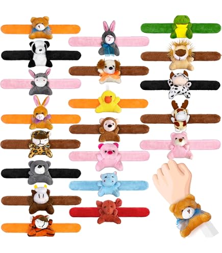 Yardwe 2 Pulseras De Peluche Animal – Accesorios Suaves Y Cómodos Para Fiestas Infantiles, Cumpleaños Y Decoraciones Temáticas