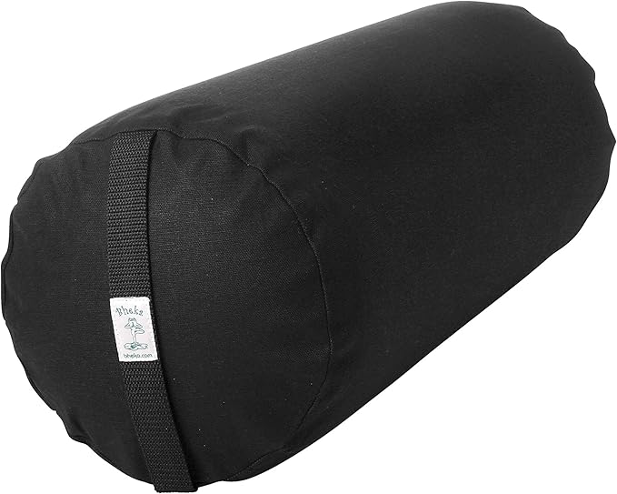 Bheka Breeze Inflatable Round Yoga Bolster (Black