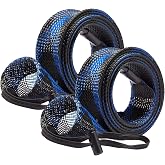 BASSDASH Casting Spinning Fishing Rod Sleeves Protective Rod Socks for Fishing Poles Up to 7-1/2ft