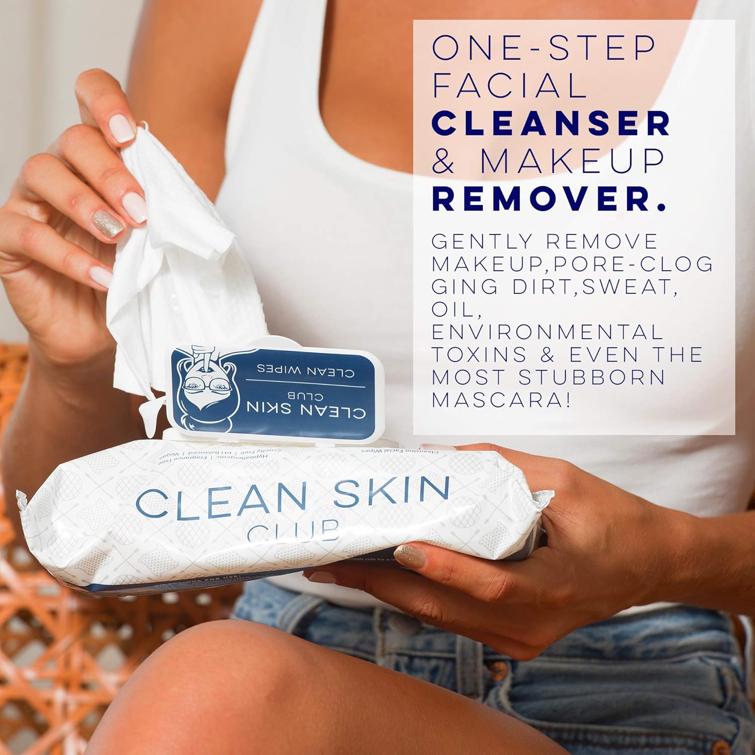 Clean Skin Club - XL Bacteria Free Clean Wipes | Extra Moist Makeup Removing Towelettes | 30 Count | Facial Cleansing Cloth | Cruelty Free & Vegan | Fragrance Free | NO Alcohol or Chemicals | GMO & Paraben Free: Beauty
