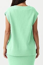 Saodimallsu Womens V Neck Sweater Vest Oversized