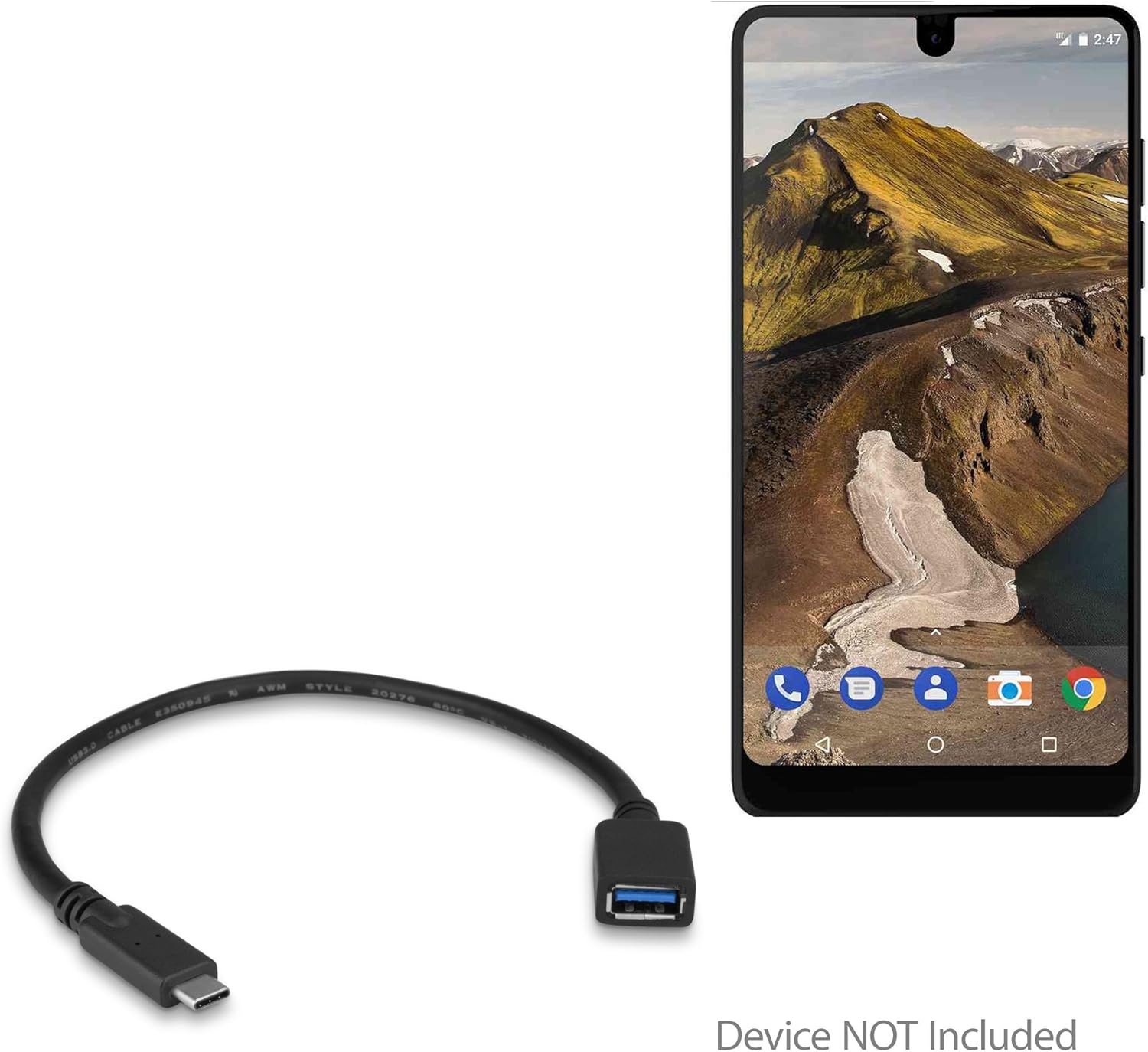 Amazon Com Essential Phone Ph 1 Cable Boxwave Usb Expansion Adapter Add Usb Connected Hardware To Your Phone For Essential Phone Ph 1