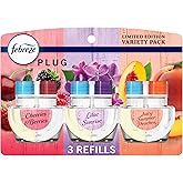 Febreze Plug In Air Freshener, Odor-Fighting Scented Oil Refill, Air Fresheners for Home and Bathroom and Kitchen, Long Lasting for Strong Odors, Spring Scent Mix, 3 Refills