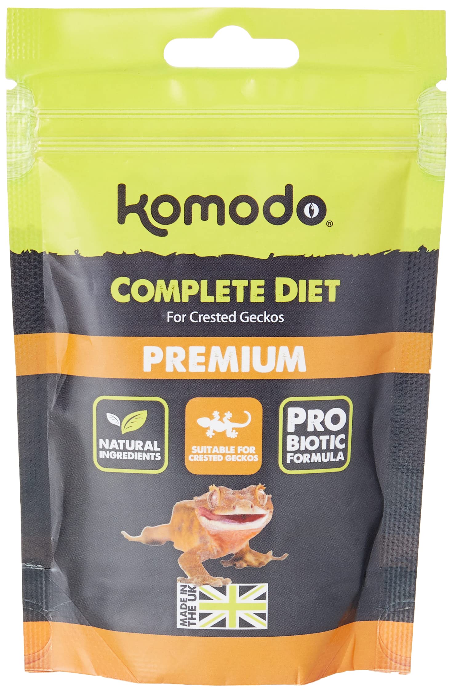 Komodo Premium Complete Diet for Crested Geckos, 75 g, may vary