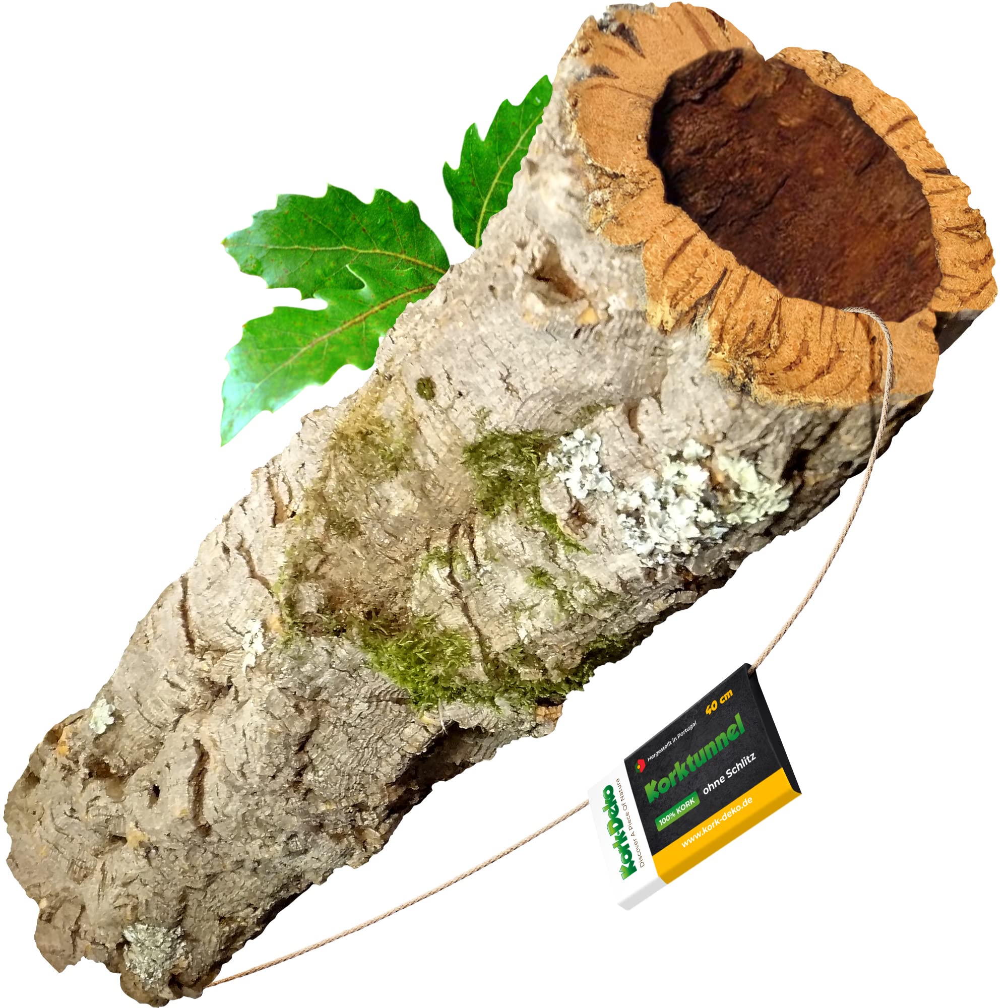 Cork Bark Tube 40 cm (Rodent Reptile Vivarium) cork wood tree oak ⌀ = 6-10 cm | cleaned & sanitised