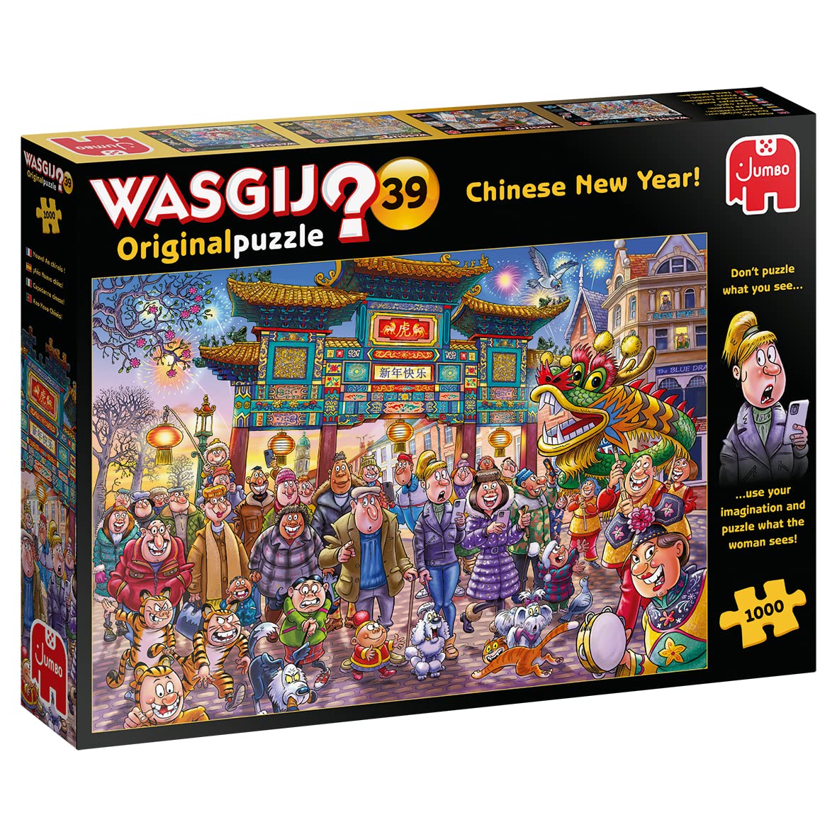 Photo 1 of Jumbo, Wasgij, Original 39 - Chinese New Year!, Unique Collectable Jigsaw Puzzle for Adults, 1,000 Piece