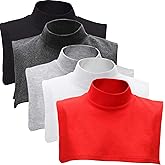 Fake Turtleneck Dickey Detachable Collars Set Half Top Mock Blouse Collar for Women Men