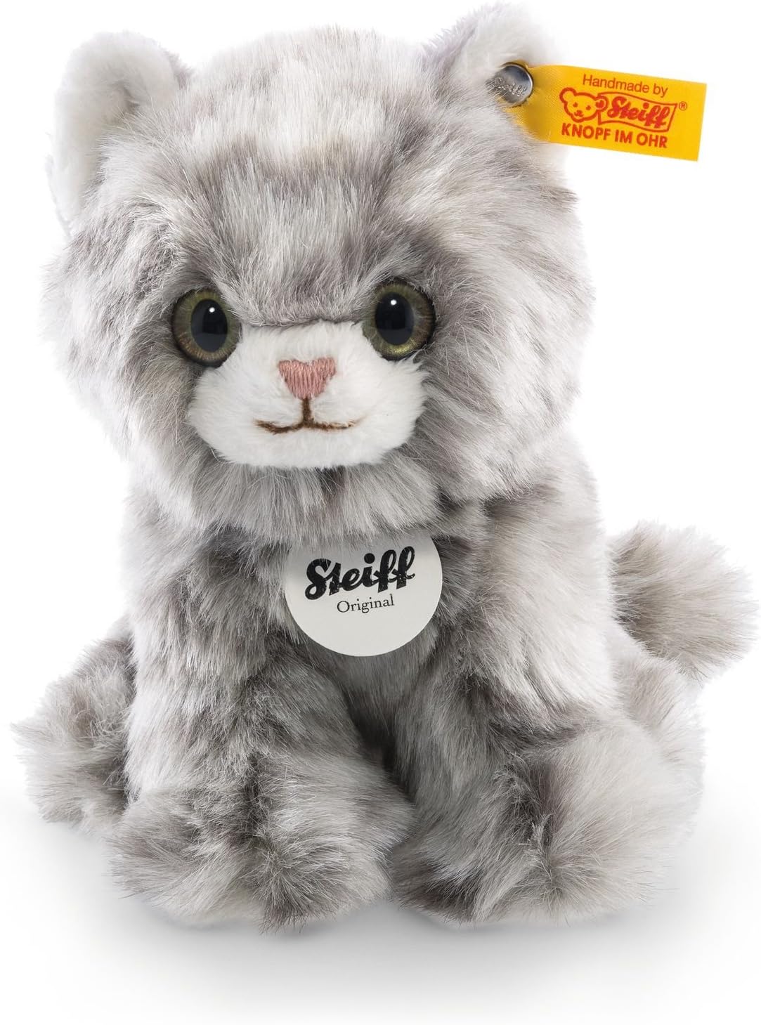 Steiff Peluche Chat Allongé 24 cm Blanc