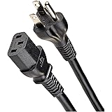 Amazon Basics Computer Monitor TV Replacement Power Cord - 10-Foot, Black
