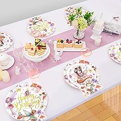 96 Pcs Fairy Plates and Napkins Party Supplies