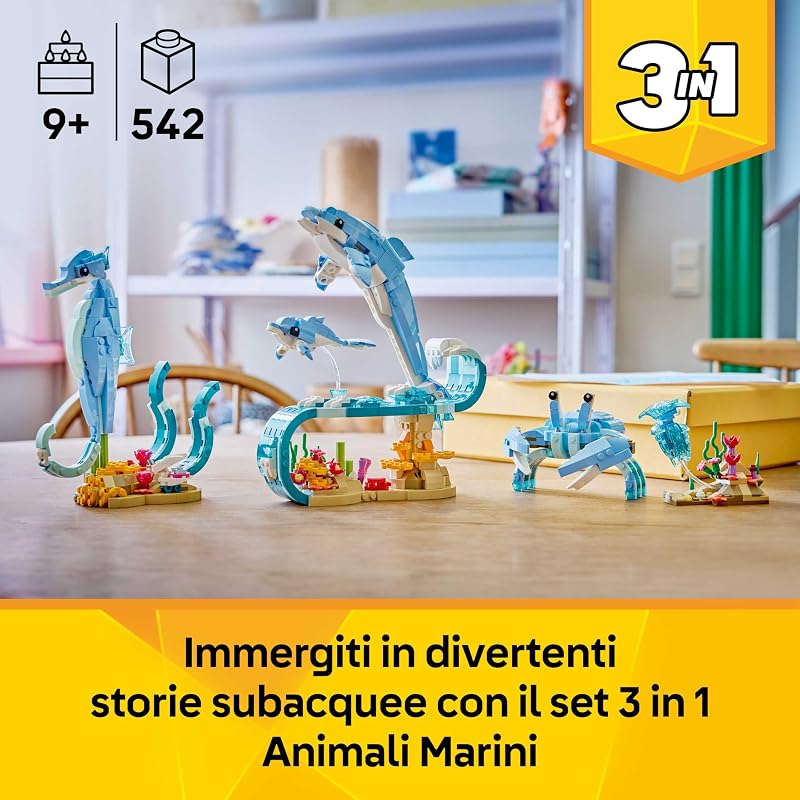 Creator 3 in 1 Animali marini: meravigliosi delfini 31385