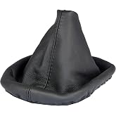 L &amp; P Car Design Shift Boot Cover Genuine Leather Compatible with BMW 3 Series e30 e36 e46 5 Series e34 Manual Transmission Black