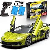 AEROQUEST Lamborghini Remote Control Car, Officially Licensed 1:14 Lambo RC Car for Boys Girls Birthday Gift, Green Toys for 3 4 5 Years Old(Green)