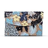 QTKJ Envelope Package, Clutch Purses for Women, Sequin Embroidered Flowers Straw Bag, Bohemian Handmade Handbags, Beach Bag for Vacation, Travel, Banquet(Black Flower)