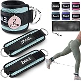 BAGAIL Ankle Straps for Cable Machines (2 Pack), Double D-Ring Ankle Cuffs with Extra Thick Padding, Adjustable Fit for Women &amp; Men Glute Kickbacks, Hip Abductors &amp; Leg Curls, Includes Mesh Bag