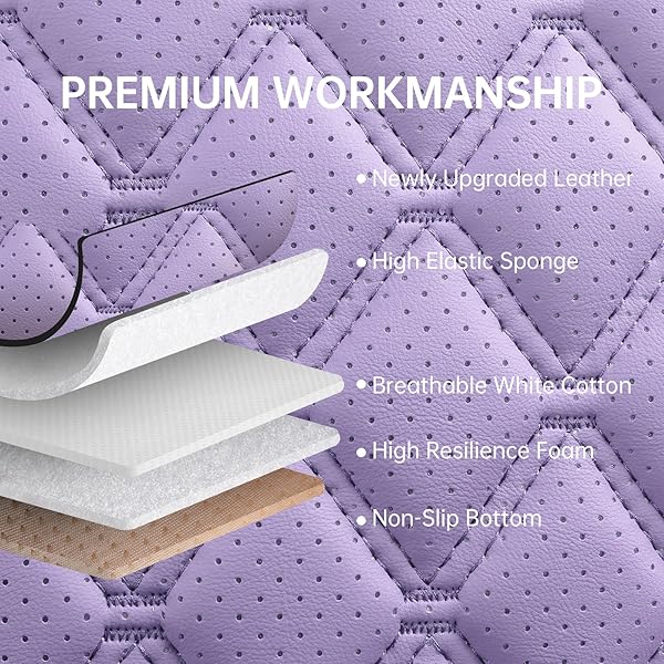 SXIKIN CAR SEAT COVERS FULL SET PURPLE, LUXURY FAUX LEATHER WATERPROOF NON-SLIP WOMEN SEAT PROTECTOR UNIVERSAL FIT FOR MOST CARS SUVS TRUCKS PICK-UPS,CAR INTERIOR ACCESSORIES(PURPLE-FULL SET)