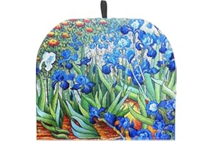 Annejudy Tea Cozy Foldable Teapot Dust Cover Keep Warmer Thick Tea Kettle Quilt, Teapot Protective Insulated Soft Cover Kitchen Home Decor Accessory Tea Pots Cozy, Van Gogh Irises in The Garden