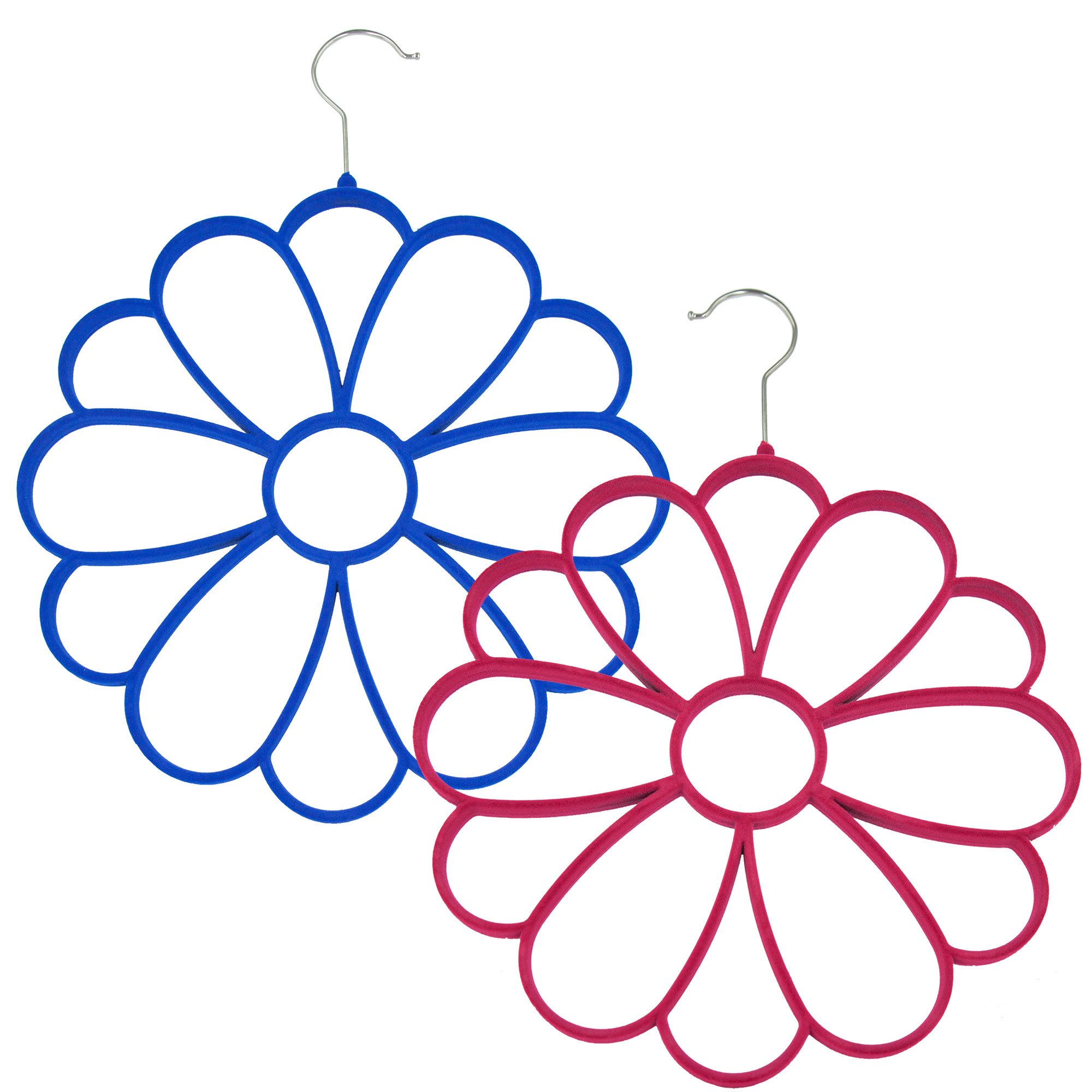 Pretty Flower Scarf Holder organiser with hanger - Overall Size 30cm