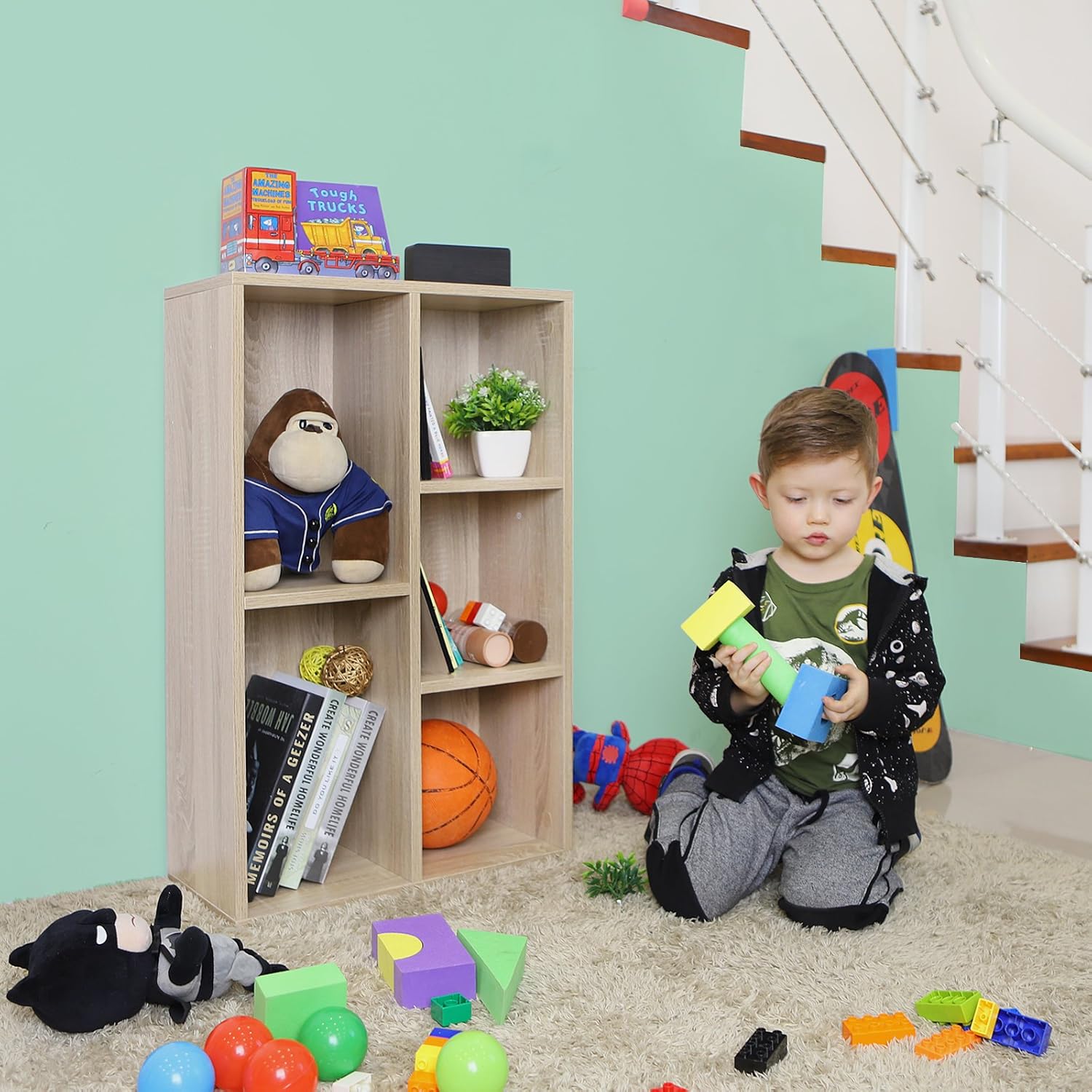 floor bookshelf nursery