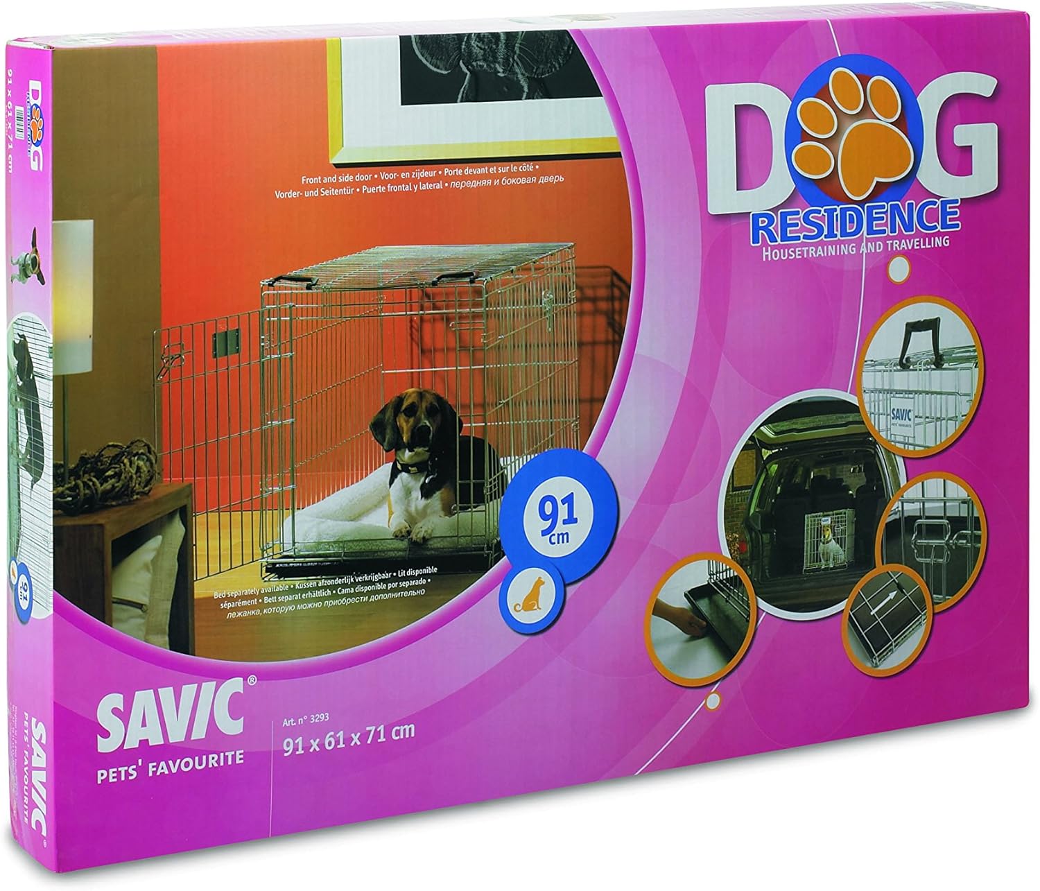 Savic Dog Residence 91 Cm Dog Crate Zinc Plated 91 X 61 X 71 Cm Amazon