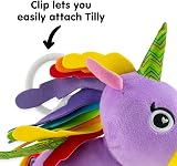 LAMAZE Tilly Unicorn Toy with Rainbow Mane Wings Crinkle Texture view 6