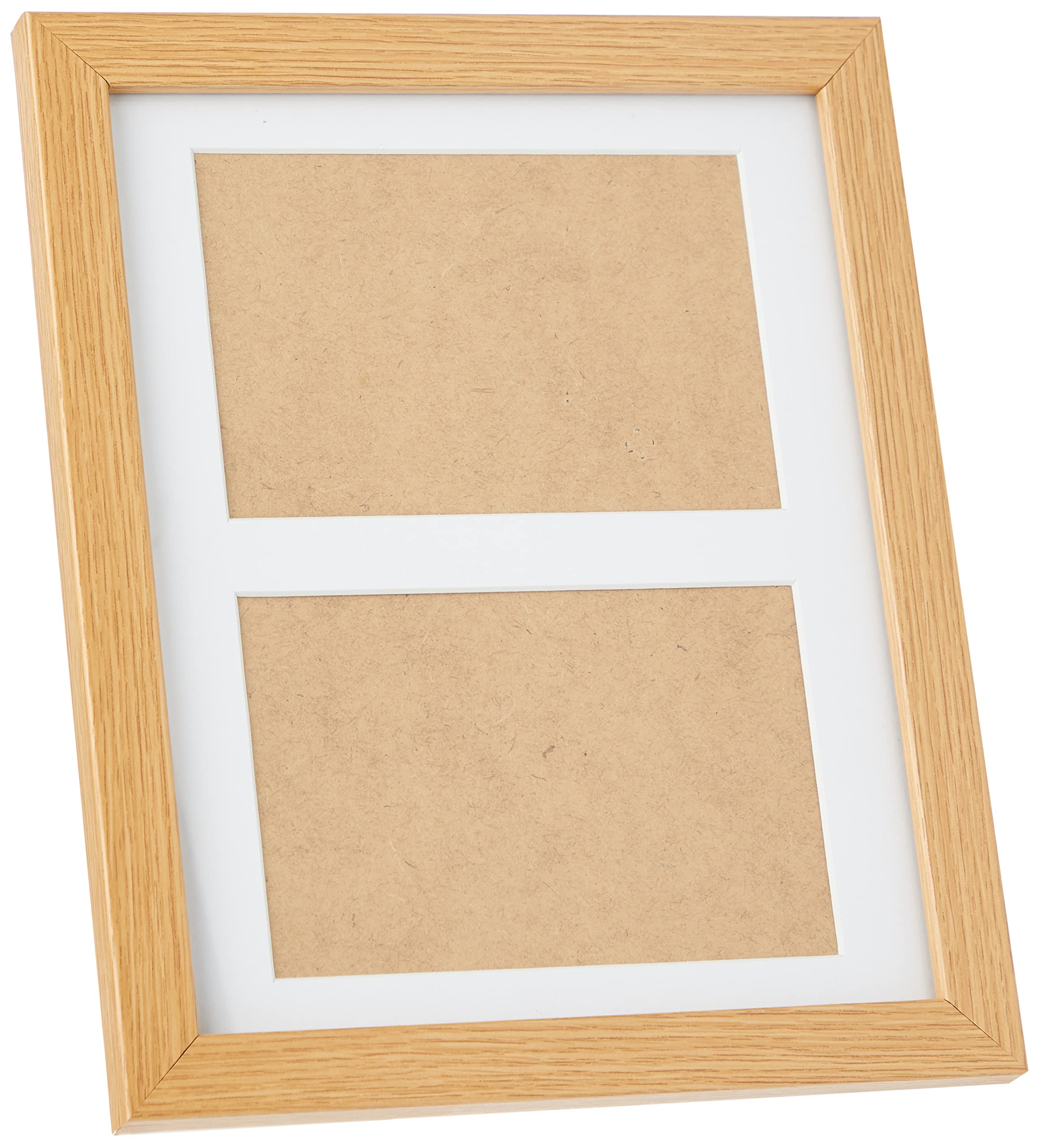 Allington Range 10x8-inch Beech Picture Photo Frame with White 2-Aperture Mount for Image Size 6x4-inch