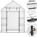 Christow Walk In Greenhouse with Shelves 6ft4in x 4ft7in x 2ft4in view 5