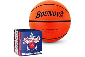 BOUNOVA Silent Basketball | Real Feel Powerful Bounce | Elegant Gift Box Packaging | Durable Pro-Grade PU Foam | Indoor Basketball for Quiet Dribbling & Training