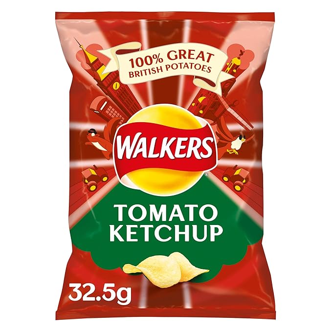 Walkers Tomato Ketchup Crisps Case, 32 units x 32.5 g Amazon.co.uk