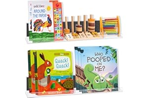 POMINEL Magnetic Book Shelf for Whiteboard Classroom 2pcs Acrylic Bookshelf Floating Bookshelves for Wall Clear Magnetic Book Shelves for Teacher Kids Classroom