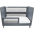 BreathableBaby Breathable Mesh Toddler Bed Conversion Kit for 3-in-1 Convertible Crib — Steel Gray — Guardrail — Greenguard Gold Certified