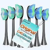 COSLUS C40 Electric Toothbrush Replacement Heads, 6 Pack, Black | Compatible with C40 (DY-108Pro), Suitable for Adults Kids and Family Use, with W-Shaped Design