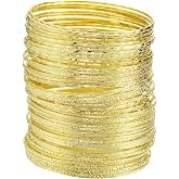Ensoul Flower Mixed Metal Aztec Multi Bangle Set of 50
