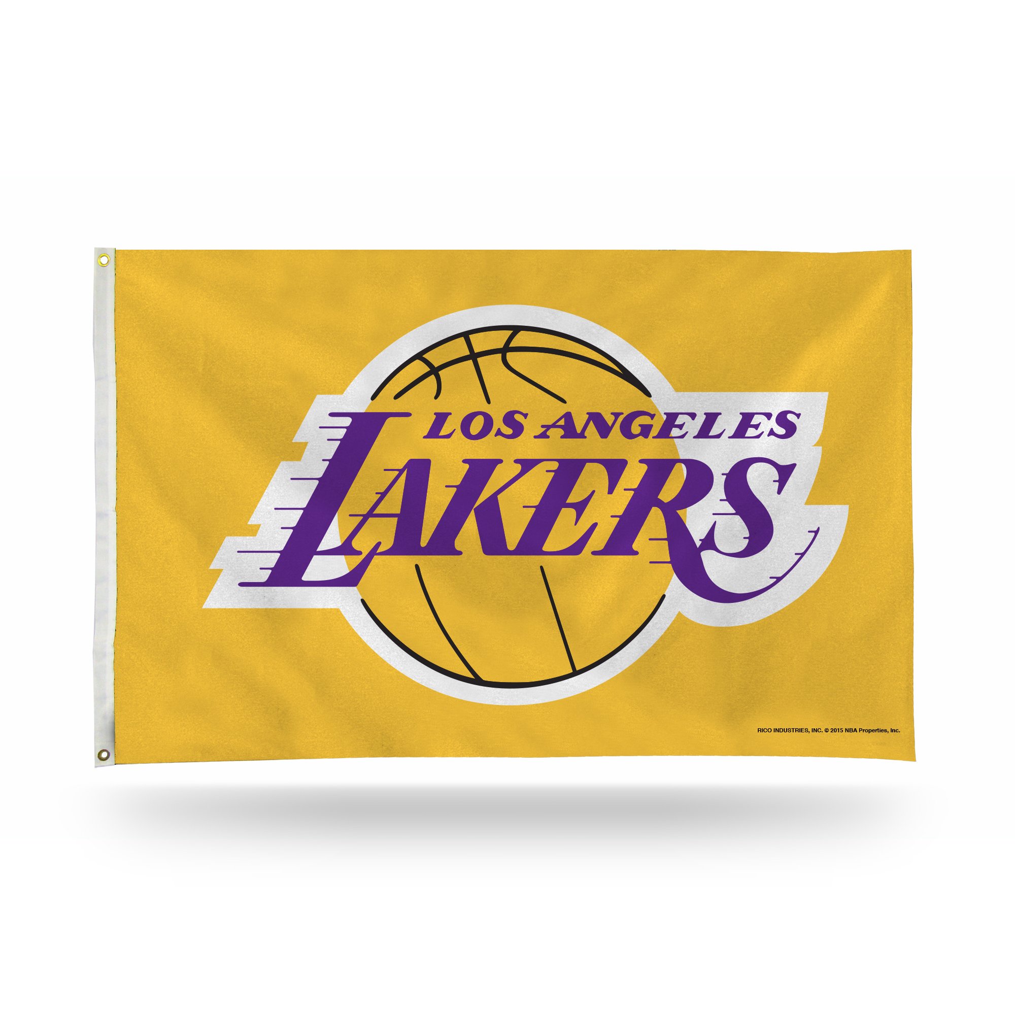 NBA Los Angeles Lakers - Yellow 3-Foot by 5-Foot Single Sided Banner Flag with Grommets