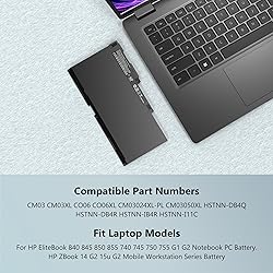 COWOOGMZ CM03 CM03XL Battery Replacement for HP