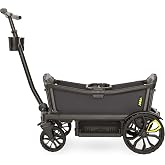 Veer All-Terrain Cruiser | Premium Off-Road Wagon Stroller for Babies, Toddlers, and Kids | Push/Pull/Push-Along Steering for Uneven Terrain | JPMA Certified | Lightweight and Collapsible | 2 Seats