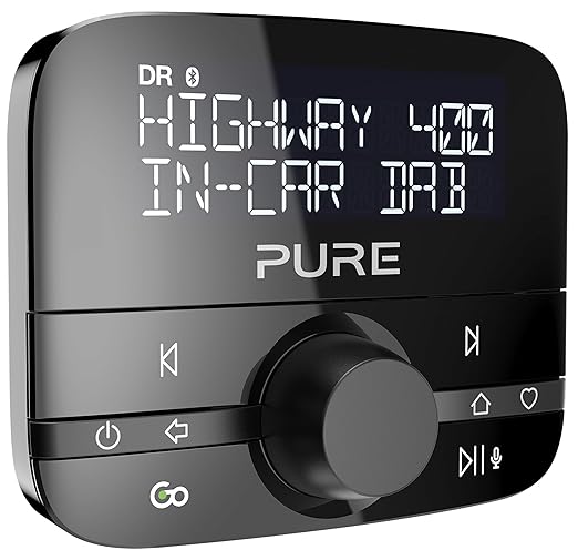Pure Highway 400 In-Car-Audioadapter (DAB/DAB+ Digitalradio mit Bluetooth, Go Button, Siri und Google Assitant, Spotify und 2