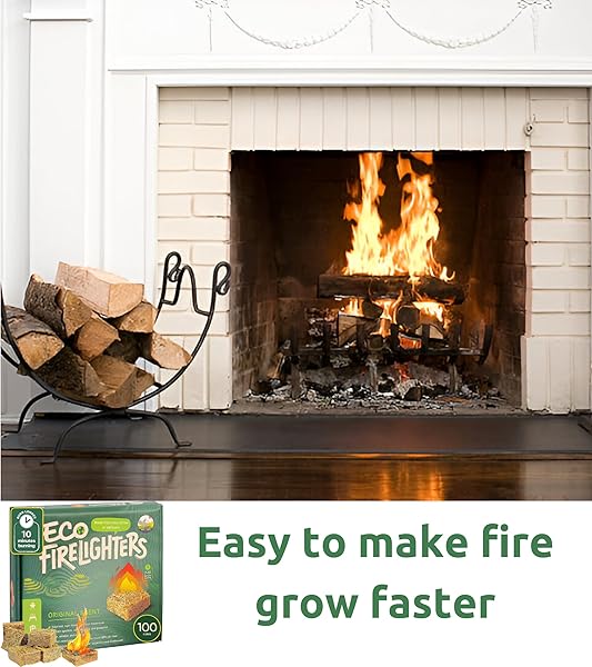 NAM TURAL FIRE STARTERS FOR FIREPLACE, MADE FROM RICE STRAW AND FOOD GRADE WAX, BURN UP TO 10 MINUTES,100 NATURAL SQUARES FIRESTARTER FOR CAMPFIRE, WOOD STOVE, CHARCOAL, CHIMNEY, PELLET, TUMBLEWEED