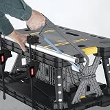 Keter Folding Work Table Portable Workbench with 12 inch Clamps Garage Wood Shop view 7