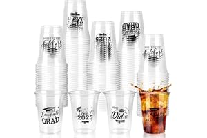 AcpopbM Graduation Cups,16 oz Disposable Graduation Plastic Cups Class of 2025 Graduation Party Cups for Congrats Grad 2025 Graduation Party Supplies Tableware Decorations,60 Pack