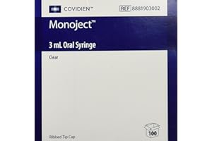 KENDALL Monoject Oral Syringe 3ml Clear - Box of 100