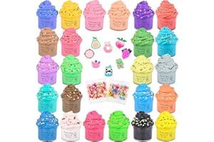 WUJYLY Mini Slime kit,24 Pack Butter Slime Party Favors, Slime Bulk for Classroom Prizes, Slime Toy Christmas Stocking Stuffers, Goodie Bag Stuffers for Kids Boys Girls
