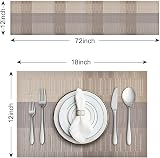 Aofmee Table Runner and Placemats Set of 7 PVC Heat Resistant Non Slip view 3