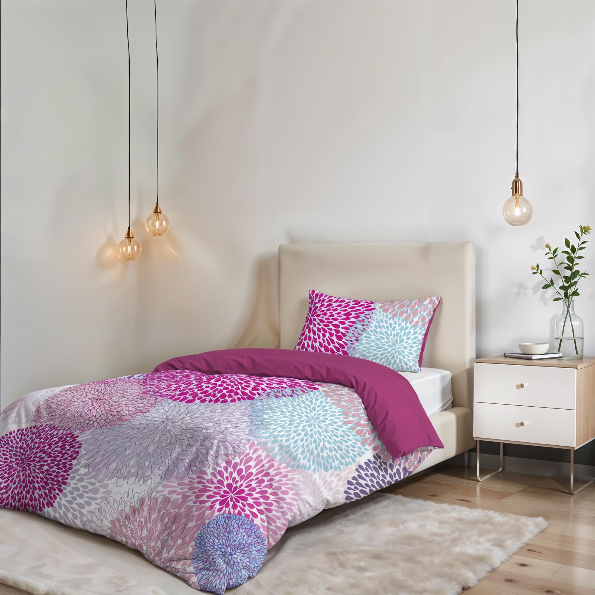 Italian Bed Linen Sogni e Capricci Fantasy Duvet Cover (Made in Italy), soffioni, single