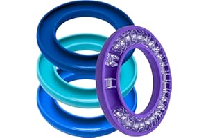 YARRD 4PCS Blue Round Bobbin Holders – Silicone Sewing Bobbin Keeper Rings Holder for Sewing Machine Metal or Plastic Handicraft Storage Case Tools Ring Keeper