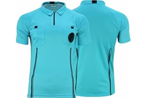 KAMAJSIO Pro Soccer Referee Shirt Men - Adult & Youth Soccer Referee Jersey Short Sleeve, Football Referee Shirts Women