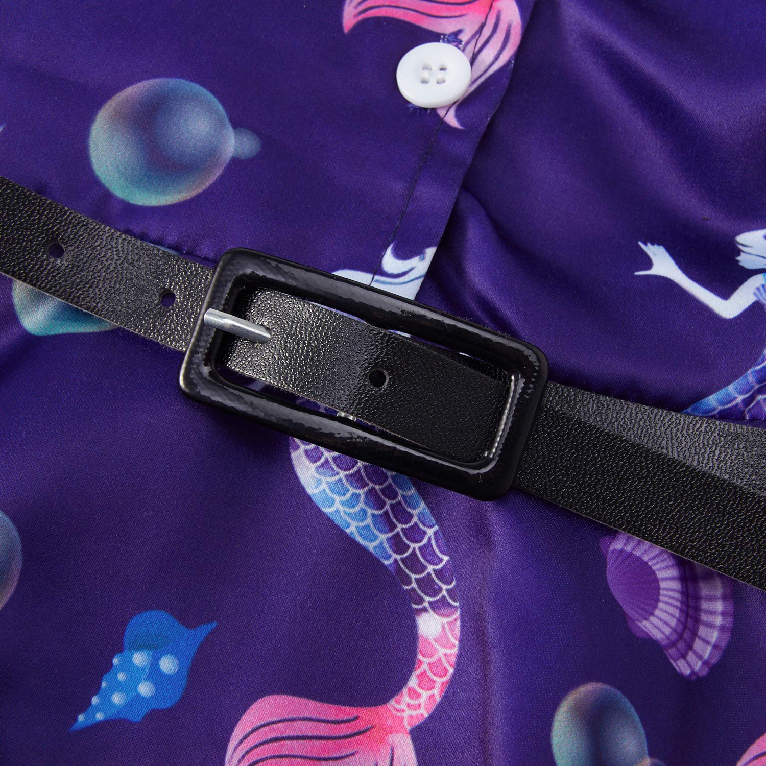 RAISEVERN 10-12Years Girls Vintage Retro High Waist Skirt Sleeveless Evening Dresses Casual Cocktail Swing Dress for Dayliy Life Pink Purple