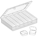 VANSUNS Bead Organizer Box,61pcs Clear Plastic